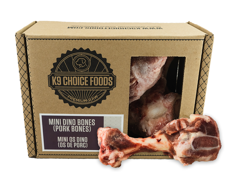 K9 Choice Mini Pork Dino Bones 3 pack