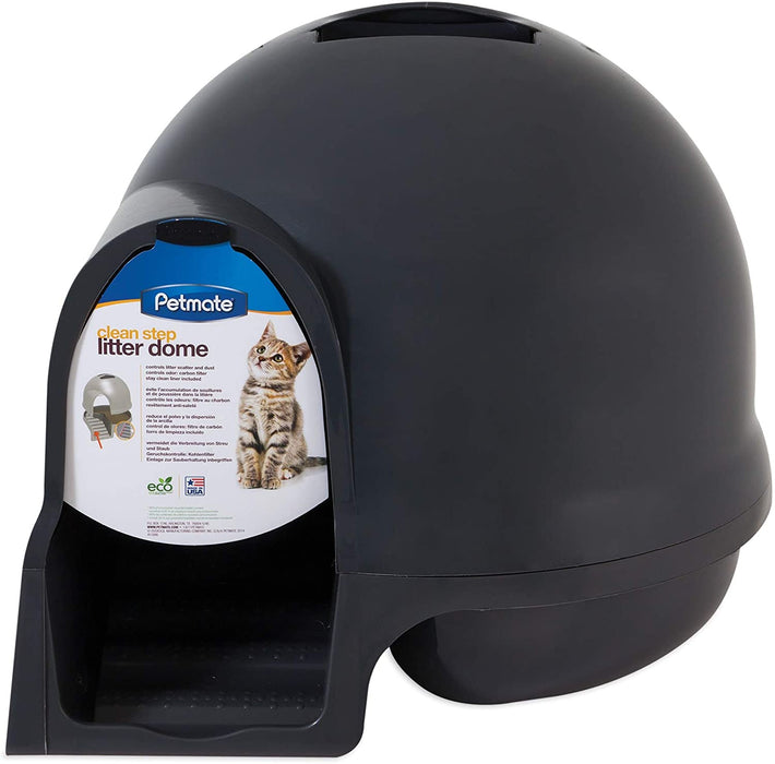 Booda Dome Clean Step Cat Litter Box Grey