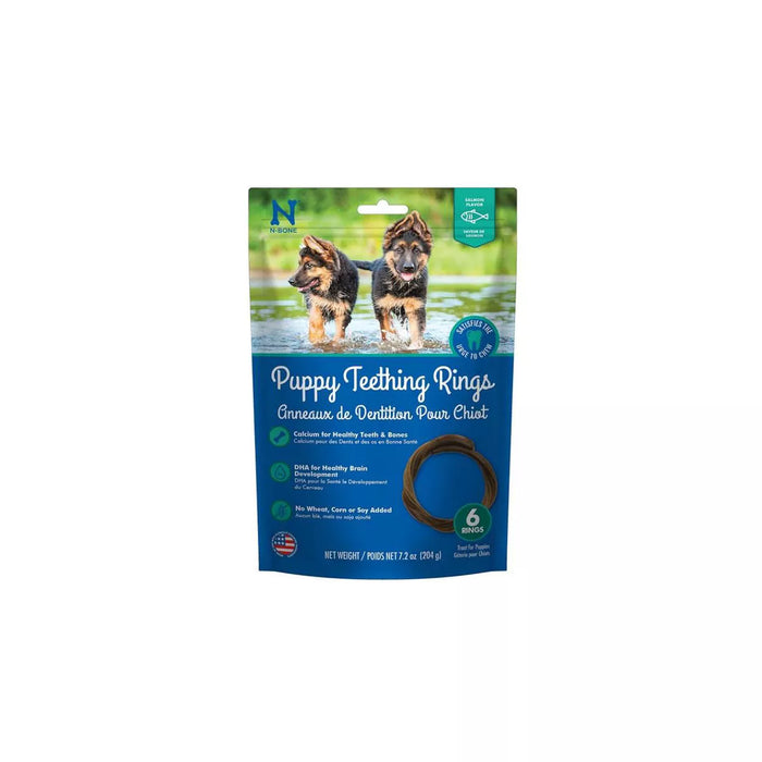 N-Bone Puppy Teething Ring Salmon 6pk