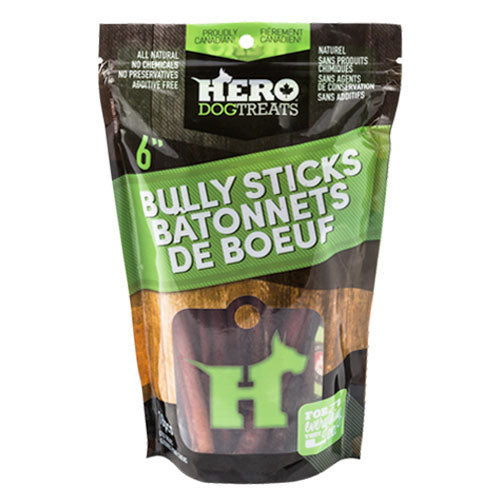 Hero Brand  Bully Stick 6in 18pcs