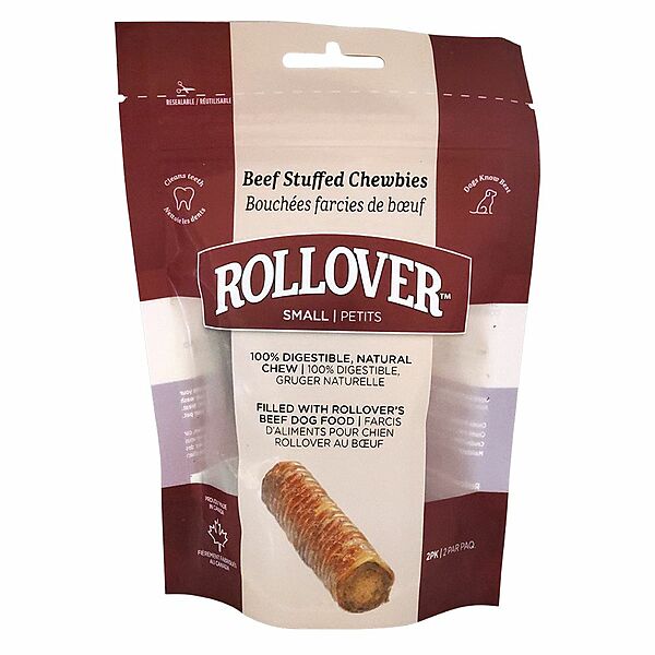 Rollover Beef Stuffed Chewbies Small 2pk