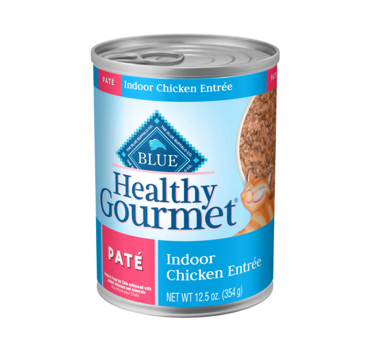 Blue Buffalo Healthy Gourmet Cat Adult Indoor Chicken Paté 12.5oz