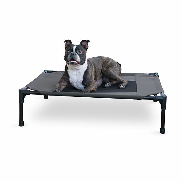 K&H Pet Cot Med Charcoal/Mesh 25x32x7"