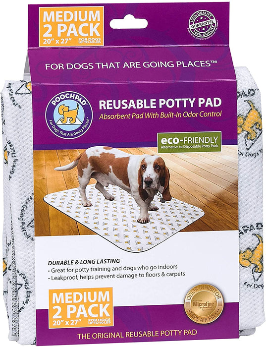 Pooch Pads Reusable House Breaking Pads MED 2pk 20"x 27"