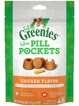 Greenies Feline Pill Pockets Chicken 1.6oz
