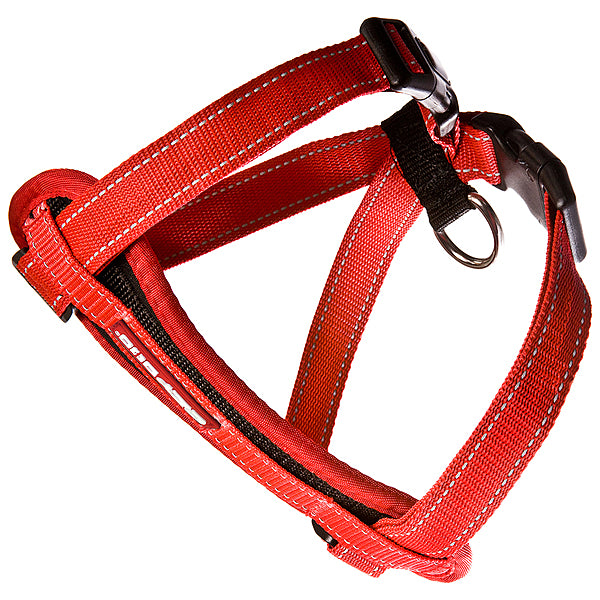 EZ Dog Harness w/Reflective Piping Med Red