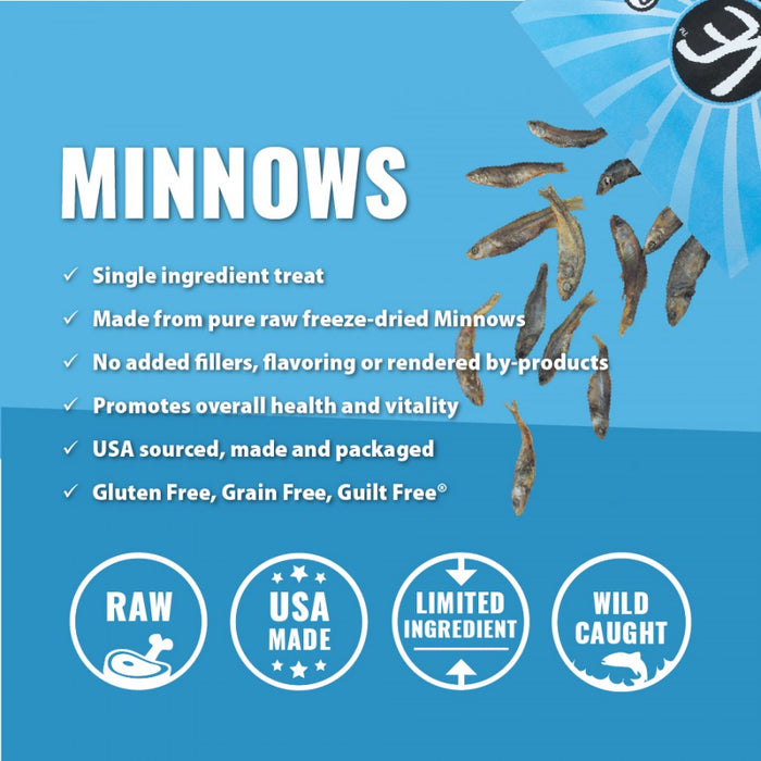 Vital Essentials Freeze Dried Minnows Cats & Dogs Treats 2.5 oz