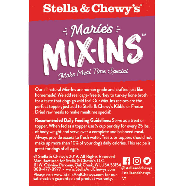 Stella & Chewy's Marie's Mix-Ins Turkey & Pumpkin 5.5oz