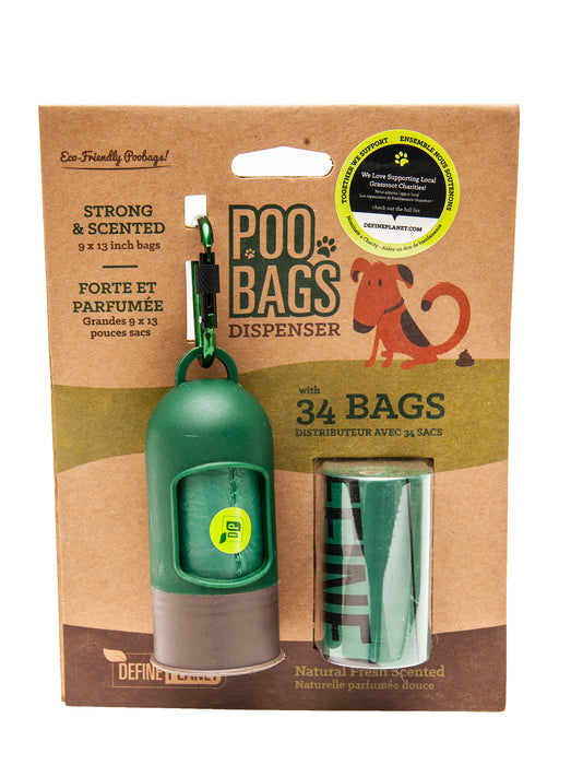 POO BAGS Leash Dispenser with 34 Bags