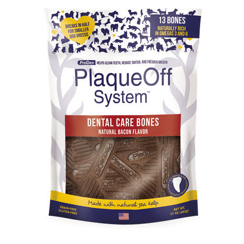 PlaqueOff Dental Care Bones Bacon 17oz
