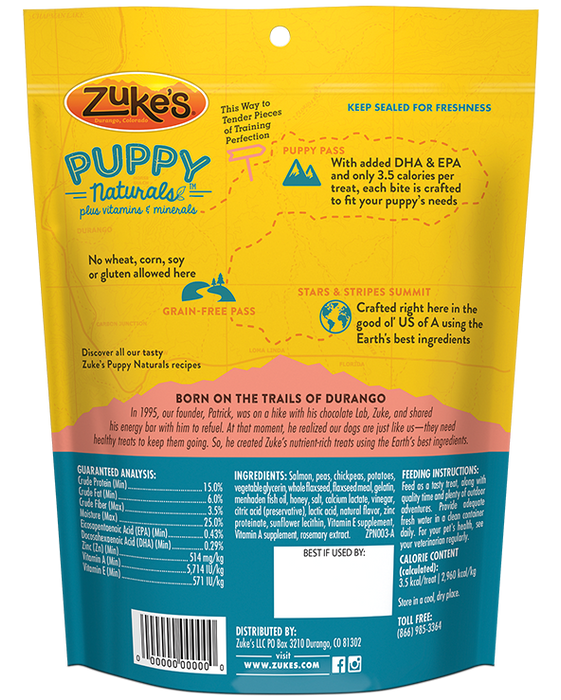 Zukes Puppy Naturals Salmon & Chickpea 5oz